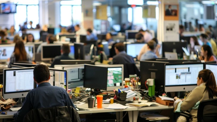 busy office life